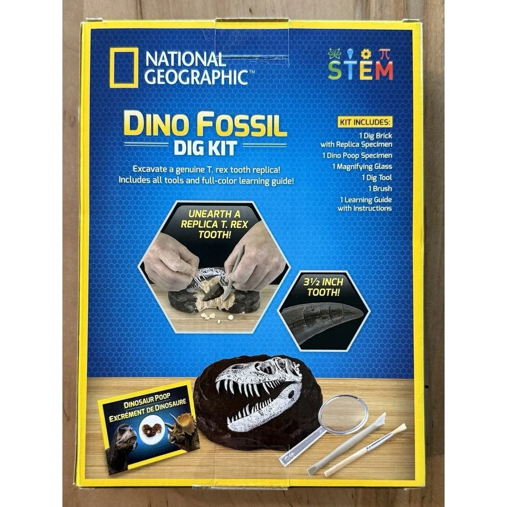 National Geographic Dino Fossil Dig Kit STEM New Opened Box